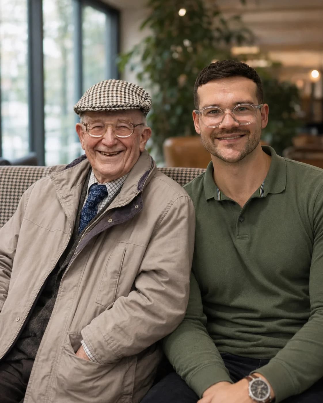 Charlie with his grandad, photographed together — the source image behind why Chronicle exists